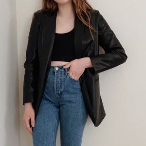 NWT Quality Vegan Leather Blazer